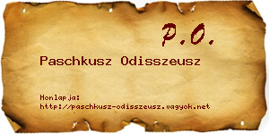Paschkusz Odisszeusz névjegykártya